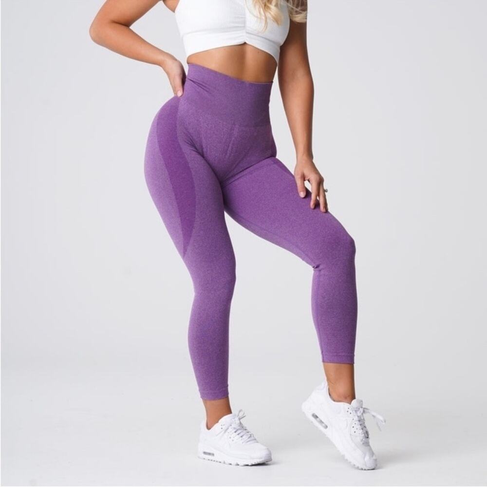 NVGTN Purple Contour Seamless High Waisted Leggings
- Booty Lift & Gym XS - Picture 2 of 5